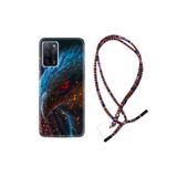 kilifland Oppo A55 ile Uyumlu Kılıf Rasta Ipli Boyun Askılı Desenli Silikon Şahin 1756