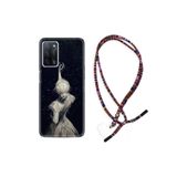 kilifland Oppo A55 ile Uyumlu Kılıf Rasta Ipli Boyun Askılı Desenli Silikon Star Woman 1332