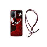 kilifland Oppo A55 ile Uyumlu Kılıf Rasta Ipli Boyun Askılı Desenli Silikon Wolf And Moon 2 1381
