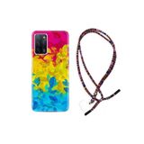 kilifland Oppo A55 ile Uyumlu Kılıf Rasta Ipli Boyun Askılı Desenli Silikon Yapraklar 1634