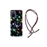 kilifland Oppo A55 ile Uyumlu Kılıf Rasta Ipli Boyun Askılı Desenli Silikon Yıldızlar 1601