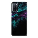 Kılıfland Oppo A55 ile Uyumlu Kılıf, Resimli Desenli Baskılı Silikon, Abstract Green