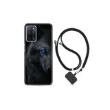 kilifland Oppo A55 ile Uyumlu Kılıf Resimli Desenli Silikon Boyun Askılı Dark Wolfs 1834