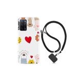 kilifland Oppo A55 ile Uyumlu Kılıf Resimli Desenli Silikon Boyun Askılı Kedilerin Aşkı 1903