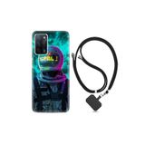kilifland Oppo A55 ile Uyumlu Kılıf Resimli Desenli Silikon Boyun Askılı Space 1854