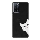 kilifland Oppo A55 ile Uyumlu Kılıf Resimli Desenli Silikon Platinium Series Çılgın Kedi 1895