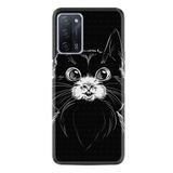 kilifland Oppo A55 ile Uyumlu Kılıf Resimli Desenli Silikon Platinium Series Komik Kedi 1863