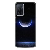 kilifland Oppo A55 ile Uyumlu Kılıf Resimli Desenli Silikon Platinium Series Midnight Moon 1802