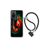 kilifland Oppo A55 ile Uyumlu Kılıf Silikon Desen Boyun Askılı Boks Eldiveni 1763