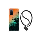 kilifland Oppo A55 ile Uyumlu Kılıf Silikon Desen Boyun Askılı Güzel Çiçekler 1712