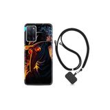 kilifland Oppo A55 ile Uyumlu Kılıf Silikon Desen Boyun Askılı Karga 1616