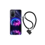 kilifland Oppo A55 ile Uyumlu Kılıf Silikon Desen Boyun Askılı Star Planet 1652