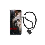kilifland Oppo A55 ile Uyumlu Kılıf Silikon Desen Boyun Askılı Wolf Eyes 1758