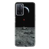 kilifland Oppo A55 ile Uyumlu Kılıf Silikon Desen Güzel Seri Astronoot Red Baloon 1608