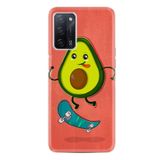 kilifland Oppo A55 ile Uyumlu Kılıf Silikon Desen Güzel Seri Avokado Skate 1741