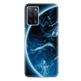 kilifland Oppo A55 ile Uyumlu Kılıf Silikon Desen Güzel Seri Blue Planet 1610