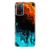 kilifland Oppo A55 ile Uyumlu Kılıf Silikon Desen Güzel Seri Orange Blue Color 1665