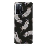kilifland Oppo A55 ile Uyumlu Kılıf Silikon Desen Güzel Seri Sevimli Kedicikler 1785