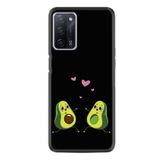 kilifland Oppo A55 ile Uyumlu Kılıf Silikon Desen Özel Seri Aşık Avokadolar 1642