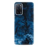 kilifland Oppo A55 ile Uyumlu Kılıf Silikon Desen Özel Seri Blue Zigzag 1687
