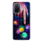 kilifland Oppo A55 ile Uyumlu Kılıf Silikon Desen Özel Seri Finger Planet 1740