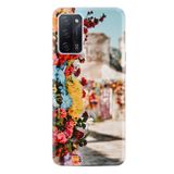 kilifland Oppo A55 ile Uyumlu Kılıf Silikon Desen Özel Seri Gerçek Çiçekler 1743