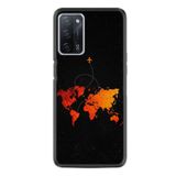 kilifland Oppo A55 ile Uyumlu Kılıf Silikon Desen Özel Seri Iz Bırakan Uçak 1778