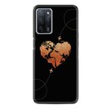 kilifland Oppo A55 ile Uyumlu Kılıf Silikon Desen Özel Seri Plane Heart 1721