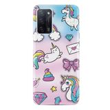 kilifland Oppo A55 ile Uyumlu Kılıf Silikon Desen Özel Seri Unicorn Mektup 1800