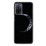 kilifland Oppo A55 ile Uyumlu Kılıf Silikon Desen Özel Seri Yalnız Ay 1744