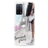 Kılıfland Oppo A55 ile Uyumlu Resimli Desenli Baskılı Silikon Kılıf, Bonjour Paris, Beyaz