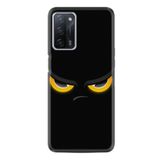 Kılıfland Oppo A55 ile Uyumlu Silikon Kılıf, Desen Özel Seri, Black Eyes, Siyah