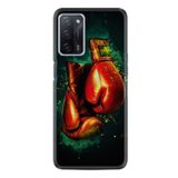 Kılıfland Oppo A55 ile Uyumlu Silikon Kılıf, Desen Özel Seri, Boks Eldiveni, Siyah