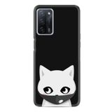 Kılıfland Oppo A55 ile Uyumlu Silikon Kılıf, Desen Özel Seri, Pandemi Cat, Siyah