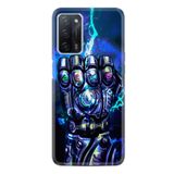 Kılıfland Oppo A55 ile Uyumlu Silikon Kılıf, Desen Özel Seri Thunder Play, Mavi
