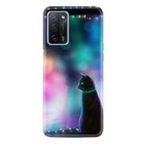 Kılıfland Oppo A55 ile Uyumlu Silikon Kılıf, Desen Özel Seri, Window Cat, Renkli