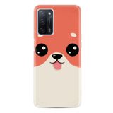 Kılıfland Oppo A55 ile Uyumlu Silikon Kılıf, Desen, Sevimli Köpek, Turuncu