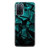 Kılıfland Oppo A55 ile Uyumlu Silikon Kılıf, Desenli Baskılı, Turkuaz