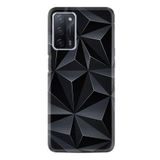 Kılıfland Oppo A55 ile Uyumlu Silikon Kılıf, Prizmalar Desen, Siyah