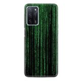 Kılıfland Oppo A55 ile Uyumlu Silikon Kılıf, Resimli Desenli Baskılı, Matrix, Yeşil