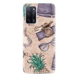 Kılıfland Oppo A55 ile Uyumlu Silikon Kılıf, Resimli Desenli Baskılı, Monkey Butterfly, Beige