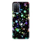 Kılıfland Oppo A55 ile Uyumlu Silikon Kılıf, Yıldızlar Deseni, Renkli