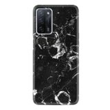 Kılıfland Oppo A55 Uyumlu Resimli Desenli Baskılı Silikon Kılıf, Black Hole Marble, Siyah