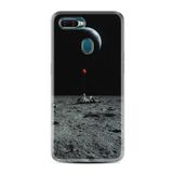 Kılıfland Oppo A5s ile Uyumlu Silikon Kılıf, Desen Özel Seri, Astronot Red Balon, Siyah