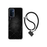 kilifland Oppo A74 ile Uyumlu Kılıf Silikon Ipli Boyun Askılı Desenlim Dikenli Tel 1779