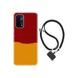 kilifland Oppo A74 ile Uyumlu Kılıf Silikon Ipli Boyun Askılı Desenlim Sarı Kırmızı Boya 1708