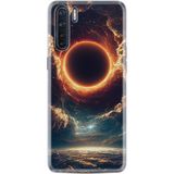 Kılıfland Oppo A91 ile Uyumlu Kılıf, Hayat Serisi, Güneş Tutulması Desenli, Silikon, Siyah