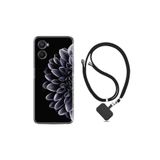 kilifland Oppo A96 ile Uyumlu Kılıf Ipli Boyun Askılı Desenli Silikon Çiçekler 1639