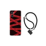 kilifland Oppo A96 ile Uyumlu Kılıf Ipli Boyun Askılı Desenli Silikon Danger 1372
