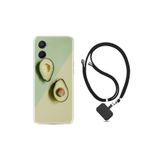 kilifland Oppo A96 ile Uyumlu Kılıf Ipli Boyun Askılı Desenli Silikon Dog In The Dress 1364
